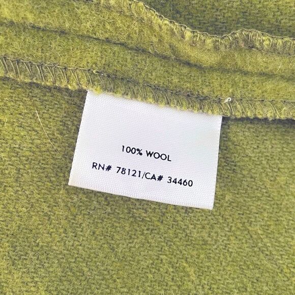 Eileen Fisher Chartreuse Green Wool Coat Open Front Size Medium - Picture 5 of 6